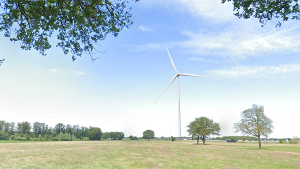 Kippershoekweg t.h.v. nr 16 zicht op noordelijke molen