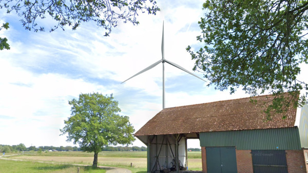 Kippershoekweg t.h.v. nr 16 zicht op zuidelijke molen